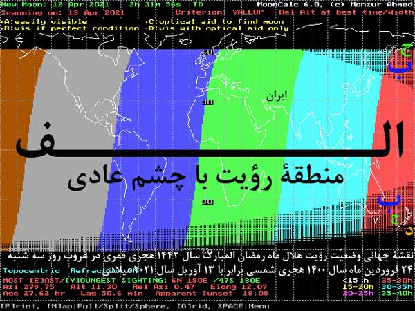 رویت هلال رمضان 1442