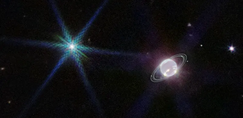 تصویر تلسکوپ فضایی جیمز وب از نپتون