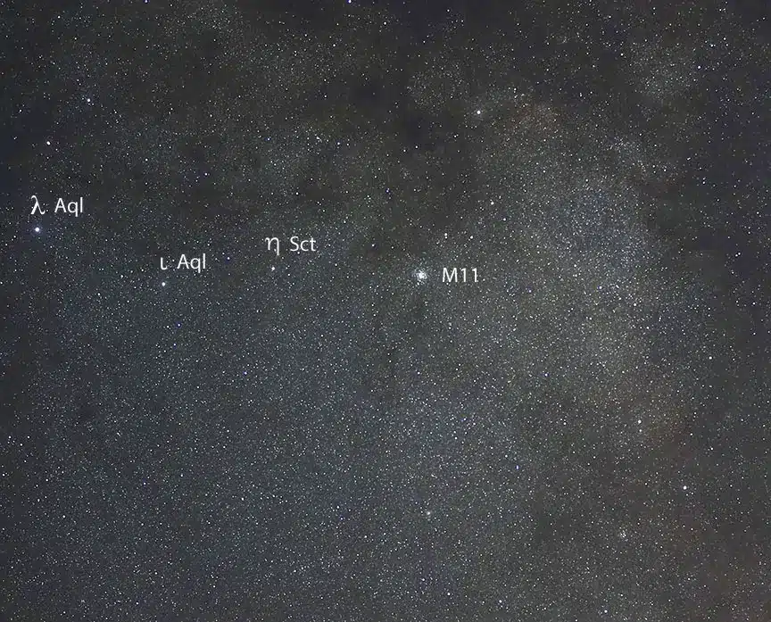 خوشه M11 در صورت فلکی سپر