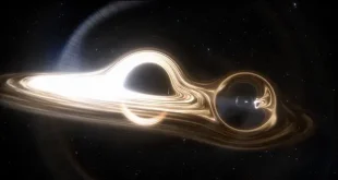 دو سیاهچاله در حال چرخش